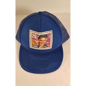 Vintage GOLD MEDAL HEADWEAR Elvis Presley 1992 Trucker Hat Rock n Roll‎ Band Hat